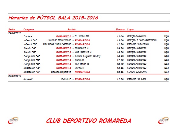 Jornada I Futsal